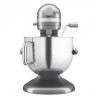 Μίξερ KitchenAid Artisan 5KSM70SHXEMS Medallion silver, 375 W, 6,6 λίτρα, 11 ταχύτητες, 67 σημεία επαφής, Ανύψωση του κάδου, Ειδική ταχύτητα «Fold», Flex Edge, Γκρι μεταλλικό