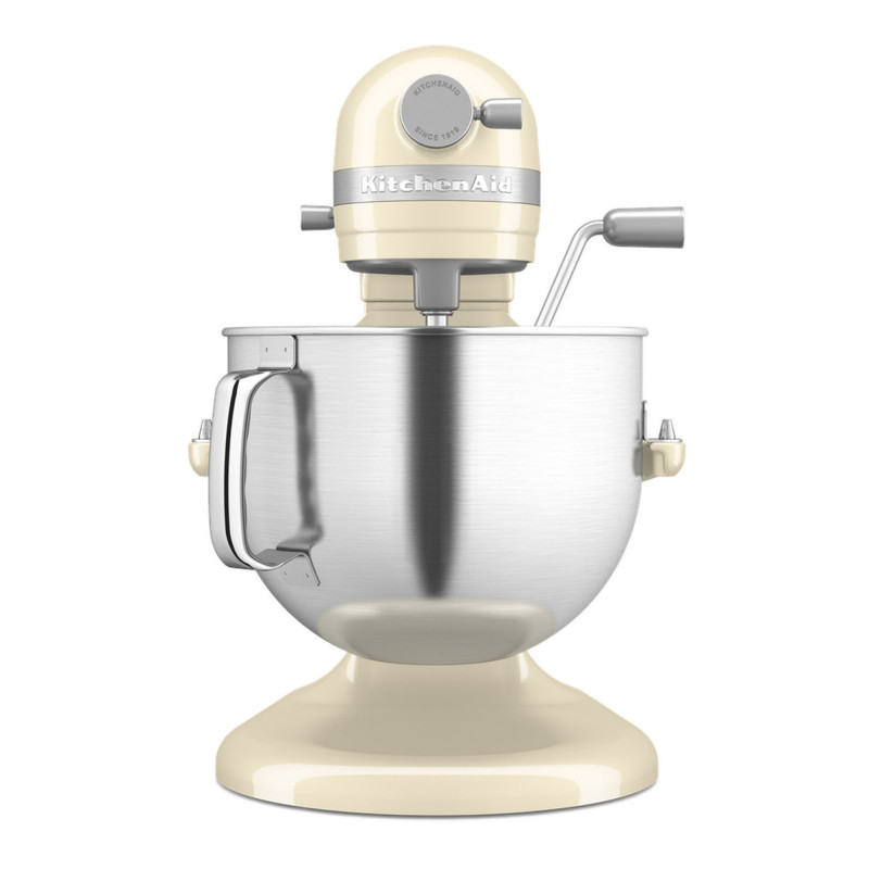Μίξερ KitchenAid Artisan 5KSM70SHXEAC σε χρώμα Almond cream, 375 W, 6,6 λίτρα, 11 ταχύτητες, 67 σημεία επαφής, Ανύψωση του κάδου, Ειδική ταχύτητα «Fold», Flex Edge, Κρέμα