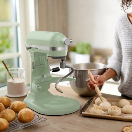 Μίξερ KitchenAid Artisan 5KSM60SPXEPT Pistachio, 375 W, 5,6 λίτρα, 11 ταχύτητες, 67 σημεία επαφής, Ανύψωση του κάδου, Ειδική ταχύτητα «Fold», Ανοιχτό πράσινο