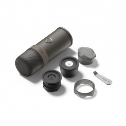 Φορητή μηχανή εσπρέσο Outin Mino SG, 22 bar, 9000 mAh, 70 ml, Εκχύλιση στους 93,3 °C, Αλεσμένος καφές + κάψουλες Nespresso, USB-C, Γκρι