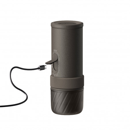 Φορητή μηχανή εσπρέσο Outin Mino SG, 22 bar, 9000 mAh, 70 ml, Εκχύλιση στους 93,3 °C, Αλεσμένος καφές + κάψουλες Nespresso, USB-C, Γκρι