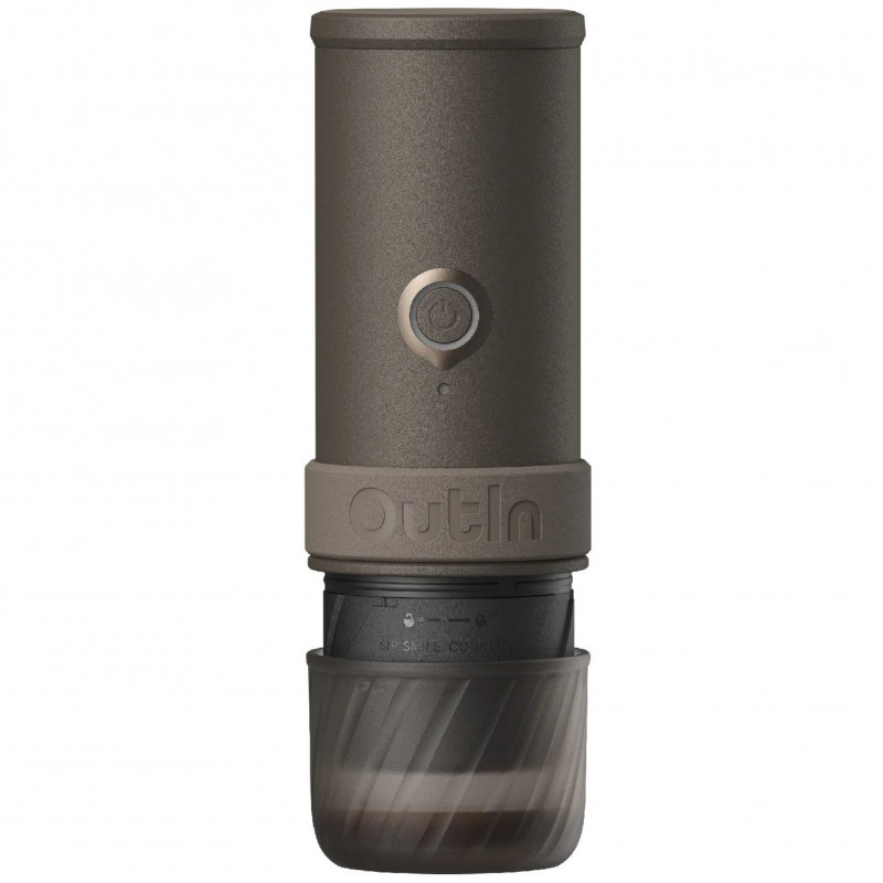 Φορητή μηχανή εσπρέσο Outin Mino SG, 22 bar, 9000 mAh, 70 ml, Εκχύλιση στους 93,3 °C, Αλεσμένος καφές + κάψουλες Nespresso, USB-C, Γκρι