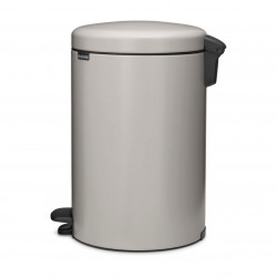Κάδος απορριμμάτων με πεντάλ Brabantia NewIcon 1010441, 20 λίτρα, Απαλό κλείσιμο, Αντιολισθητική βάση, Ανοιχτό γκρι
