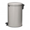 Κάδος απορριμμάτων με πεντάλ Brabantia NewIcon 1010441, 20 λίτρα, Απαλό κλείσιμο, Αντιολισθητική βάση, Ανοιχτό γκρι