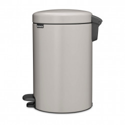 Κάδος απορριμμάτων με πεντάλ Brabantia NewIcon 1010440, 12 λίτρα, Απαλό κλείσιμο, Αντιολισθητική βάση, Ανοιχτό γκρι