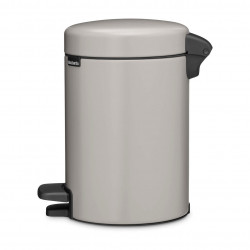 Κάδος απορριμμάτων με πεντάλ Brabantia NewIcon 1010433, 3 λίτρα, Απαλό κλείσιμο, Αντιολισθητική βάση, Ανοιχτό γκρι