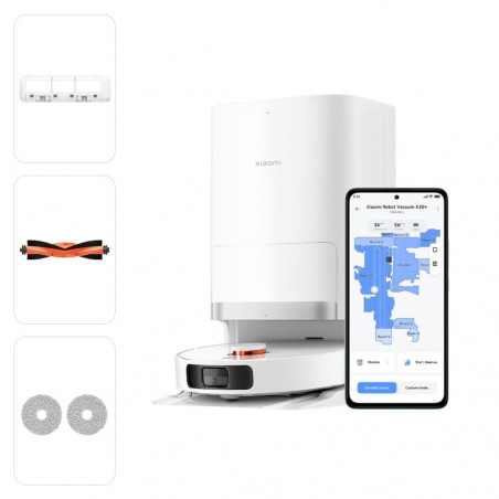Μεταχειρισμένος: Xiaomi X20+ ρομποτική ηλεκτρική σκούπα, 6000 Pa, 140 λεπτά, 0,35/4 l, Λειτουργία σφουγγαρίσματος, Σταθμός αυτοκαθαρισμού, Πλοήγηση LDS, Αποφυγή αντικειμένων, Εφαρμογή για κινητά, Λευκό