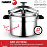 Μεταχειρισμένος: Χύτρα ταχύτητας Fagor Chef Extremen 100602653, 15 L, 30 cm, 50 kPa, 3 συστήματα ασφαλείας, Αλουμίνιο, Ασημί