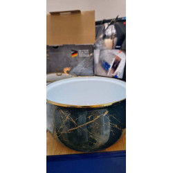 Μεταχειρισμένος: Κουζίνα Goldmann GM 8017-22G, 5l, 22x14 cm, Εμαγιέ, Επαγωγή, Γυάλινο καπάκι, Σμαραγδένιο πράσινο