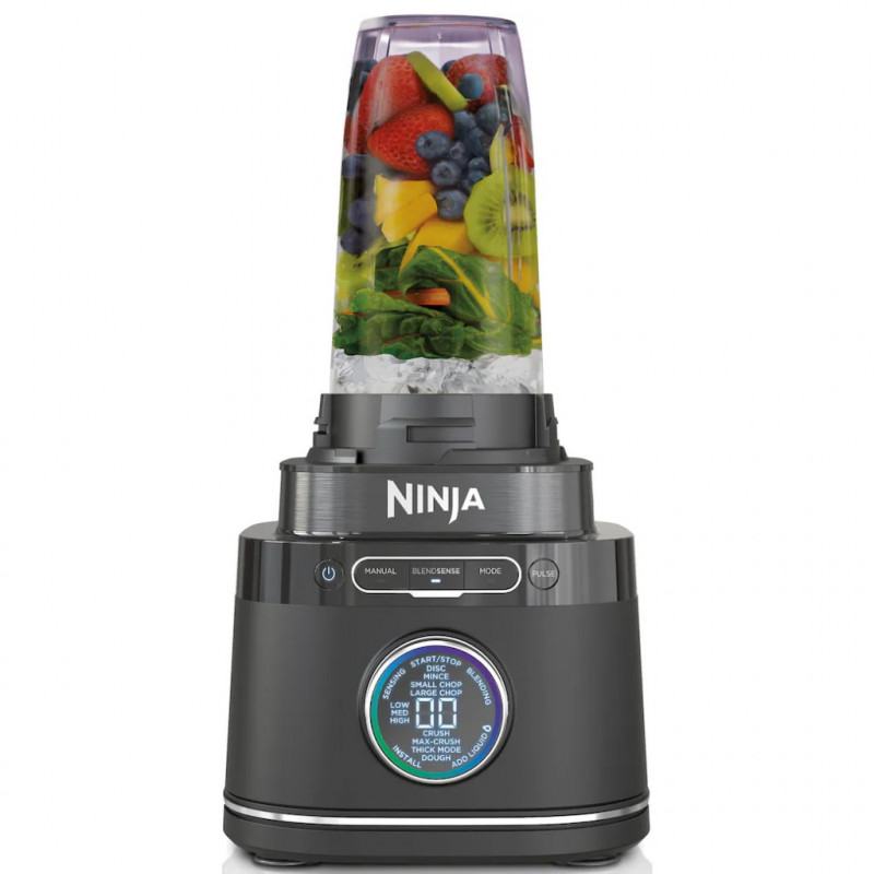 Μεταχειρισμένος: Μπλέντερ 3 σε 1 Ninja TB401EU, 1200W, 2,1 λίτρα, 10 ταχύτητες + λειτουργίες, Χρονοδιακόπτης, LED, τεχνολογία BlendSense, χωρίς BPA, Μαύρο