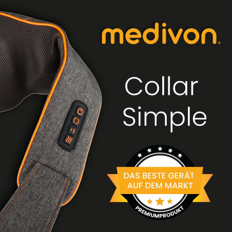 Μεταχειρισμένος: Μασάζ σιάτσου Medivon Collar Simple MD-R1505, 18 W, 8 κεφαλές, χρονοδιακόπτης, έλεγχος δύναμης, Zatoplyane, Siv