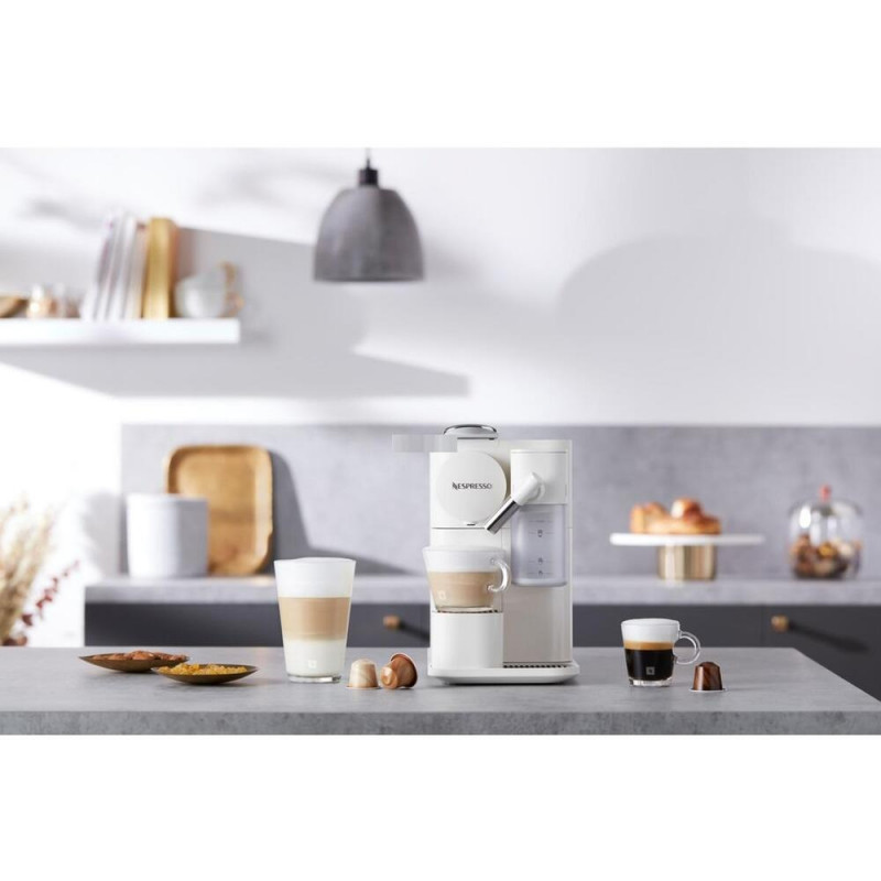 Μεταχειρισμένος: Μηχανή Espresso DeLonghi EN510W, 1450W, 19 bar, 1 l, Nespresso, Αυτόματη απενεργοποίηση, Λευκό