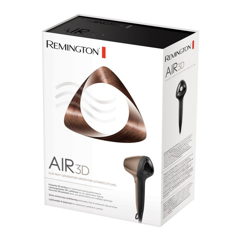 Μεταχειρισμένος: Πιστολάκι μαλλιών Remington AIR3D D7777, 1800W, Ιονισμός, DC μοτέρ, 3D ροή αέρα