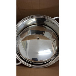 Μεταχειρισμένος: Βαθιά κατσαρόλα Rosberg R51211B22S, 22 cm, 7,2 l, καπάκι, πολυεπίπεδο πάτο, επαγωγή, ανοξείδωτο