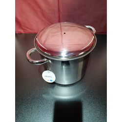 Μεταχειρισμένος: Βαθιά κατσαρόλα Rosberg R51211B22S, 22 cm, 7,2 l, καπάκι, πολυεπίπεδο πάτο, επαγωγή, ανοξείδωτο