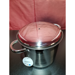 Μεταχειρισμένος: Βαθιά κατσαρόλα Rosberg R51211B22S, 22 cm, 7,2 l, καπάκι, πολυεπίπεδο πάτο, επαγωγή, ανοξείδωτο