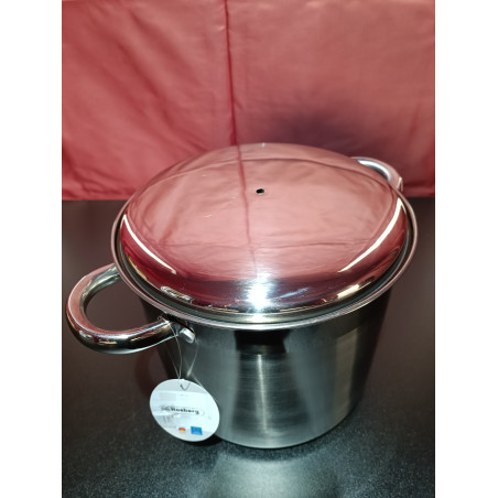 Μεταχειρισμένος: Βαθιά κατσαρόλα Rosberg R51211B22S, 22 cm, 7,2 l, καπάκι, πολυεπίπεδο πάτο, επαγωγή, ανοξείδωτο