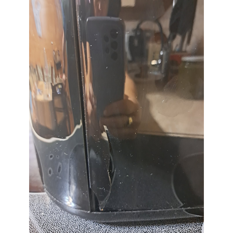 Μεταχειρισμένος: Φριτέζα AirFryer Rosberg R51980CB, 1800W, 8 L, οθόνη LED, Χρονοδιακόπτης, Έως 200C, Αντικολλητική επίστρωση, Μαύρο