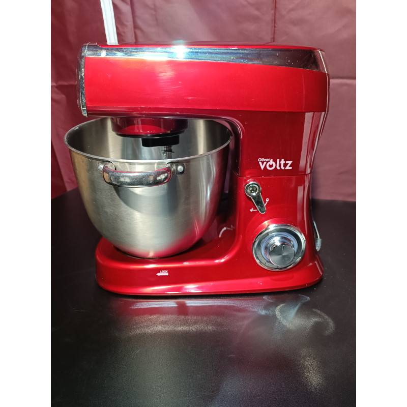 Μεταχειρισμένος: Κουζινομηχανή Oliver Voltz V51115A, 2100W, 7,5 λίτρα, 6 ταχύτητες + Λειτουργία παλμού "PULSE",3 εξαρτήματα, Κόκκινο
