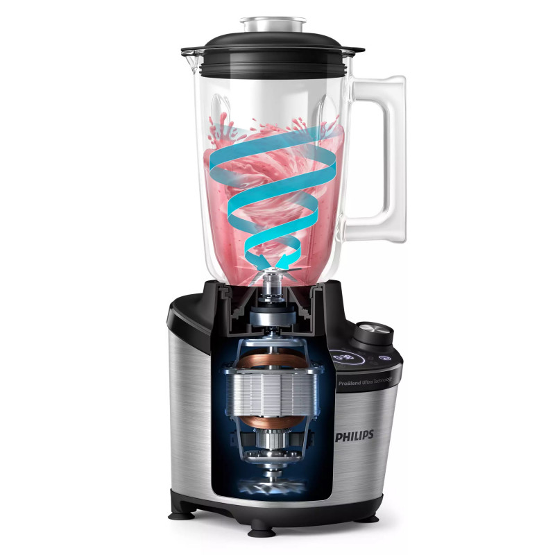 Μεταχειρισμένος: Μπλέντερ Philips HR3760/00 , 1500W, 2L, ProBlend Ultra, υψηλής ταχύτητας, pulse, Μαύρο