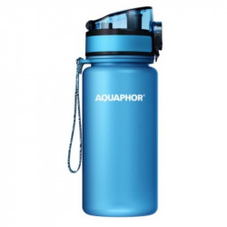 Φιάλη νερού με φίλτρο Aquaphor City 160026, 350 ml, Tritan, Ενεργός άνθρακας, Aqualen, Κάλυμμα με κλείδωμα, Μπλε