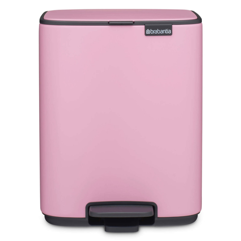 Κάδος απορριμμάτων Brabantia Bo Pedal 1010445, 7 λίτρα, Απαλό κλείσιμο, Βάση με ελαστικό επίστρωμα, Ροζ