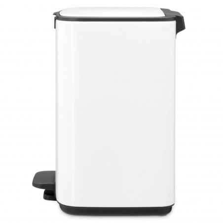 Κάδος απορριμμάτων Brabantia Bo Pedal 1010118, 7 λίτρα, Απαλό κλείσιμο, Βάση με ελαστικό επίστρωμα, Λευκό