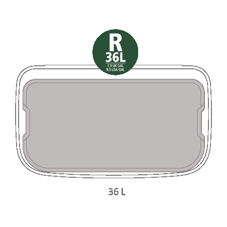 Κάδος απορριμμάτων Brabantia Bo Touch 651105, 36 λίτρα, Ομαλό και αθόρυβο άνοιγμα, Μεγάλο άνοιγμα, Γκρι