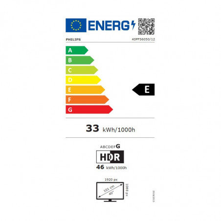 Τηλεόραση Philips 40PFS6050/12, 40″ (100 cm), ανάλυση 1920×1080 Full HD, ενεργειακή κλάση E, Smart TV, LED, Wi-Fi, TITAN OS, μαύρο
