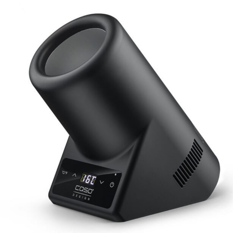 Επιτραπέζιος ψύκτης κρασιού Caso VinoCase Black, 72 W, 5-18 °C, Για φιάλες διαμέτρου 9 cm, Έλεγχος μέσω οθόνης αφής, Αθόρυβος, LED, Μαύρο ματ