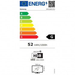 Τηλεόραση Samsung UE43U8072FUXXH, 43″ (108 εκ.), 3840×2160 UHD 4K, Κατηγορία G, Smart TV, HDR, Bluetooth, Wi-Fi, Tizen, Μαύρο