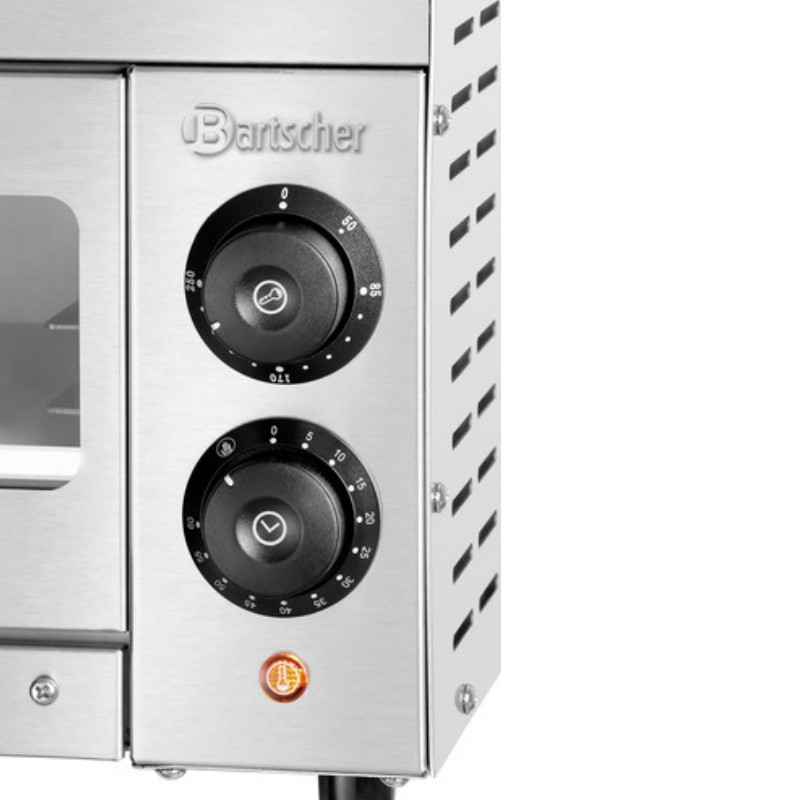 Ηλεκτρικός φούρνος για πίτσα Bartscher ST340, 1,5 kW, Έως 33,5 εκ., 50-250 °C, Επάνω και κάτω θερμαντικό στοιχείο, Γαλβανισμένος χάλυβας, Παράθυρο, Ανοξείδωτο
