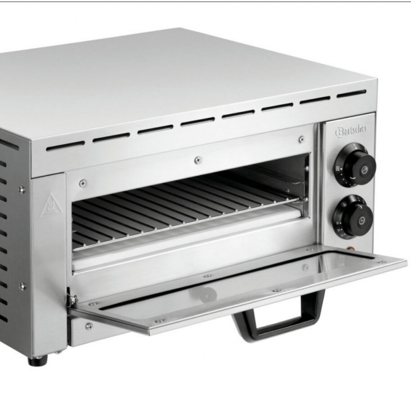 Ηλεκτρικός φούρνος για πίτσα Bartscher ST340, 1,5 kW, Έως 33,5 εκ., 50-250 °C, Επάνω και κάτω θερμαντικό στοιχείο, Γαλβανισμένος χάλυβας, Παράθυρο, Ανοξείδωτο