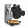Κάθετη μηχανή για βάφλες Caso Design WaffleUp, 800 W, 18 cm, 5 επίπεδα, διπλή αντικολλητική επίστρωση, ηχητικό και φωτεινό σήμα, δοχείο για το υπόλοιπο ζυμάρι, ασημί