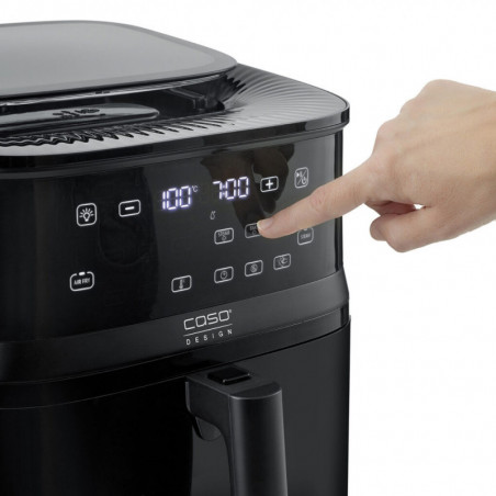 Φριτέζα με ζεστό αέρα και ατμό Caso AirFry & Steam 700, 1700 W, 7 λίτρα, 10 προγράμματα, 60-200 °C, χρονοδιακόπτης, παράθυρο, υπενθύμιση, μαύρο