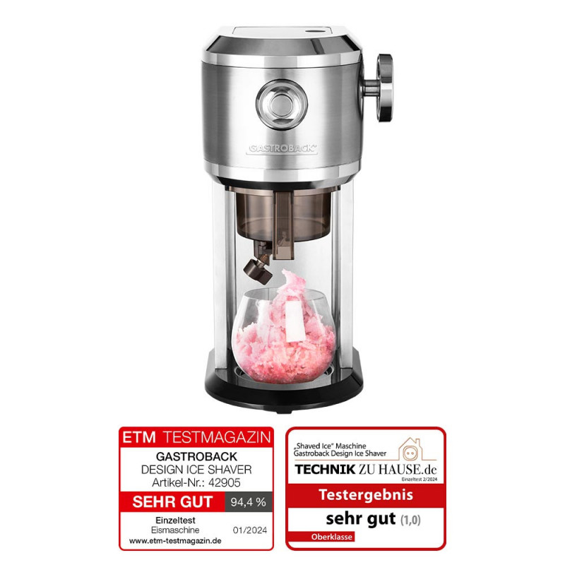 Μηχανή για παγωμένα επιδόρπια Gastroback Slushy & Ice Cream, 35 W, 200 ml, Λεπτή/χονδρή υφή, 4 καλούπια, Ανοξείδωτο
