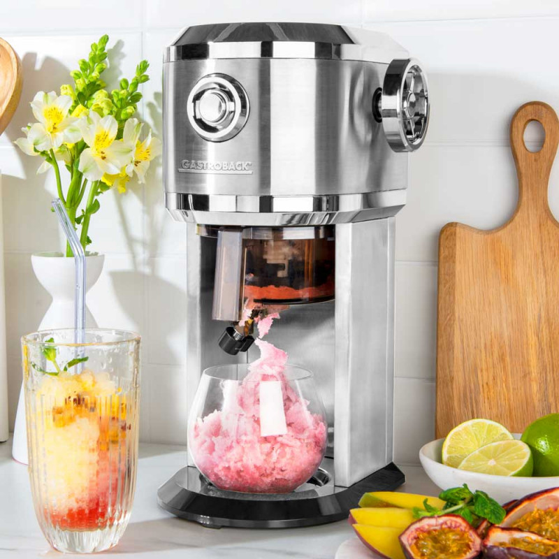 Μηχανή για παγωμένα επιδόρπια Gastroback Slushy & Ice Cream, 35 W, 200 ml, Λεπτή/χονδρή υφή, 4 καλούπια, Ανοξείδωτο