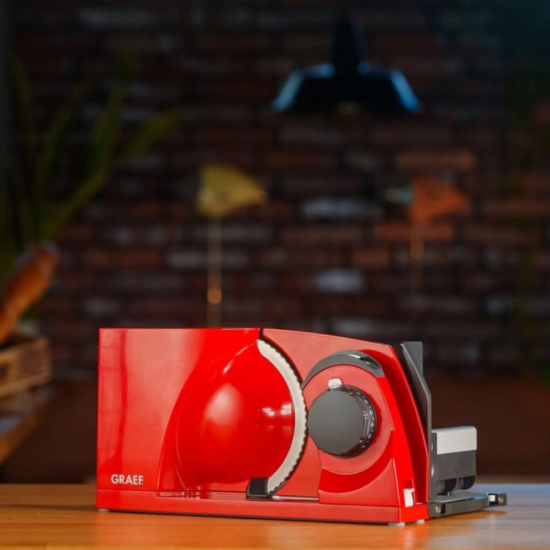 Συσκευή κοπής - σλάισερ Graef MYtiny MT1003EU, 170 W, 17 cm, 0-15 mm, Προστασία για παιδιά, Πτυσσόμενο, Κόκκινο
