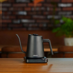 Ηλεκτρική καφετιέρα Graef Pour-over GK502, 1200 W, 900 ml, 40-100 °C, λειτουργία διατήρησης θερμοκρασίας, φίλτρο, στόμιο τύπου «λεβέκι», μαύρο ματ
