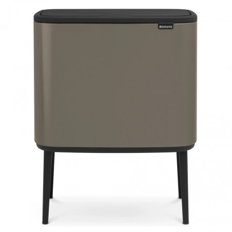 Κάδος απορριμμάτων Brabantia Bo Touch 651105, 36 λίτρα, Ομαλό και αθόρυβο άνοιγμα, Μεγάλο άνοιγμα, Γκρι