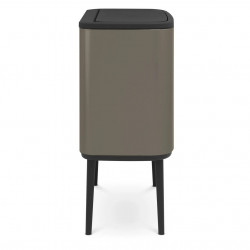 Κάδος απορριμμάτων Brabantia Bo Touch 651105, 36 λίτρα, Ομαλό και αθόρυβο άνοιγμα, Μεγάλο άνοιγμα, Γκρι
