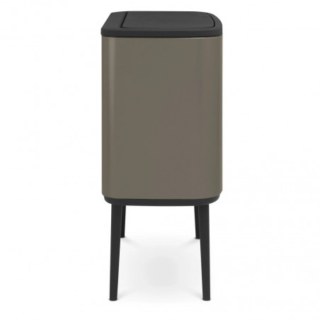 Κάδος απορριμμάτων Brabantia Bo Touch 651105, 36 λίτρα, Ομαλό και αθόρυβο άνοιγμα, Μεγάλο άνοιγμα, Γκρι