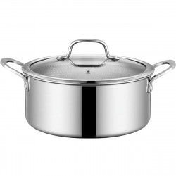 Κατσαρόλα με καπάκι Swiss Haus SH-ZGC28, 28x11,5 εκ., 6,6 λίτρα, κεραμική επίστρωση Sapphire, κατάλληλη για φούρνο έως 260 °C, επαγωγική εστία, ανοξείδωτο