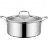 Κατσαρόλα με καπάκι Swiss Haus SH-ZGC24, 24x10,5 εκ., 4,3 λίτρα, κεραμική επίστρωση Sapphire, κατάλληλη για φούρνο έως 260 °C, επαγωγική εστία, ανοξείδωτο