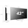 Τηλεόραση Smart Tech 43UW02V, 43″ (109 εκ.), 4K Ultra HD 3840 × 2160, Κατηγορία ενεργειακής απόδοσης F, Smart TV, DLED, Wi-Fi, Bluetooth, Google TV, Μαύρο