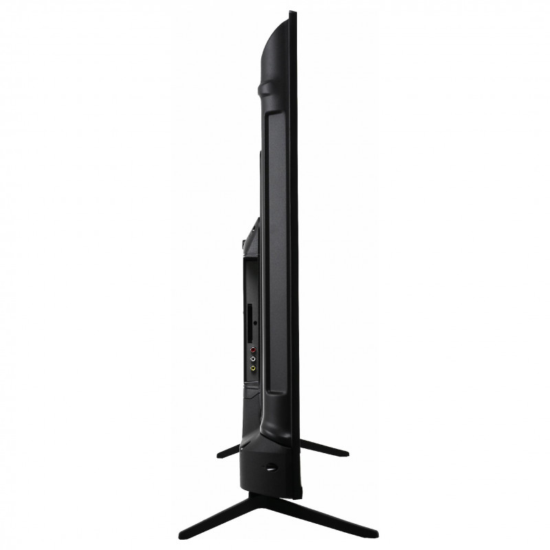 Τηλεόραση RCA RK50UN1, 50 ίντσες (125 εκ.), ανάλυση 3840×2160 UHD 4K, κατηγορία ενεργειακής απόδοσης F, Smart TV, HDR10, DLED, Wi-Fi, Bluetooth, λειτουργικό σύστημα Roku, μαύρο χρώμα.