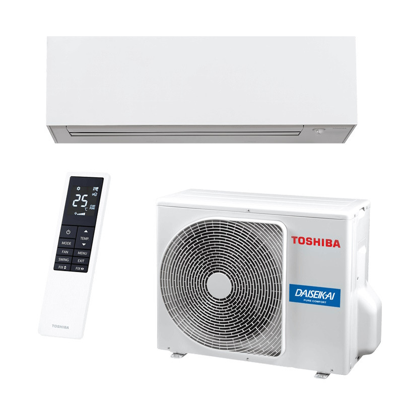 Κλιματιστικό Toshiba Super Daiseikai 10 με inverter, λευκό, RAS-B10S4KVPG-E / RAS-10S4AVPG-E, 10.000 BTU, 20 m², Wi-Fi, R-32, λευκό.