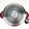 Βαθιά κατσαρόλα Oliver Voltz Florence OV54418AP20D, 20 εκ., 4,3 λ., Επίστρωση μαρμάρου, Χωρίς PFOA, Για επαγωγικές εστίες, Κόκκινη