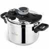 Χύτρα ταχύτητας Swiss Haus SH-PCA8L, 8 λίτρα, 24×18,6 εκ., 100 kPa, ανοξείδωτο ατσάλι, χωρίς PFAS, τριπλός πάτος, κατάλληλη για επαγωγικές εστίες, ασημί