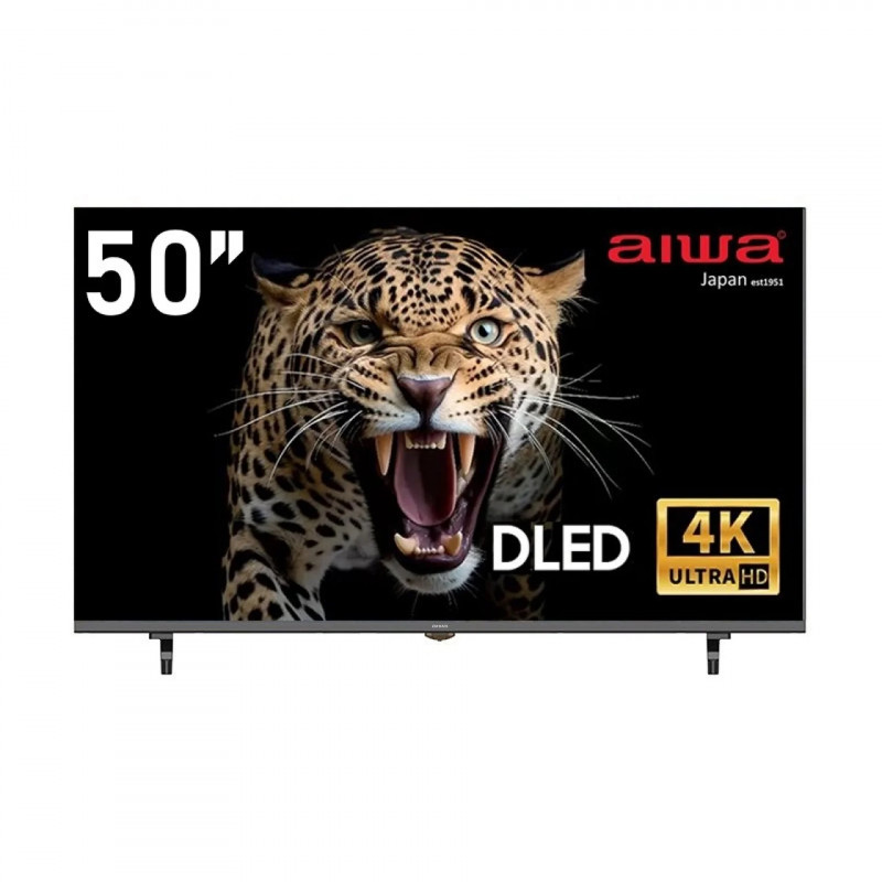 AIWA TS-501N, τηλεόραση 50″ (127 cm) 4K Ultra HD (3840 × 2160) κατηγορίας F με τεχνολογία DLED, Wi-Fi, Bluetooth και λειτουργικό σύστημα TizenOS, μαύρη.